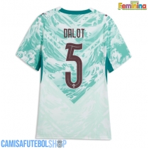 Camisa de time de futebol Portugal Diogo Dalot #5 Replicas 2º Equipamento Feminina Mundo 2026 Manga Curta